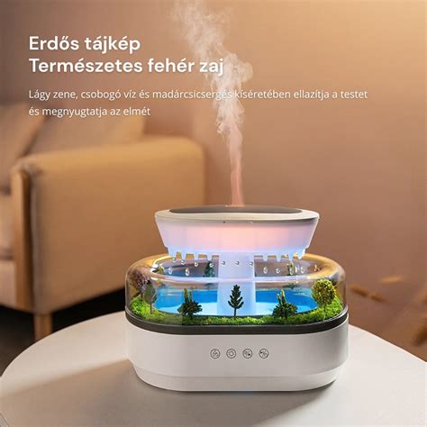 Toledo fehér ultrahangos aroma diffúzor LED fénnyel