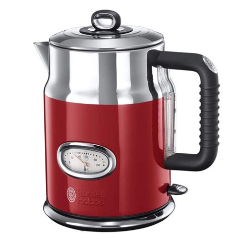 Russell Hobbs piros vízforraló konyhapulton