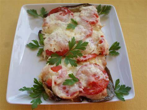Padlizsános csirkemell mozzarellával
