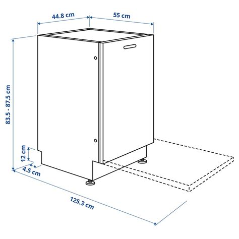 IKEA mosogatógép beépítési rajza ajtóemelővel