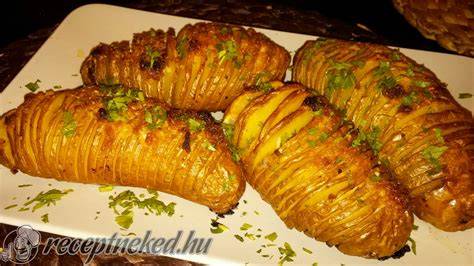 Szalonnás sajtos Hasselback burgonya