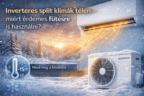 Inverteres klíma fűtés üzemmódban télen