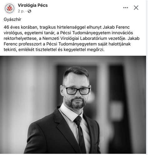 Jakab Ferenc virológus kutató portréja