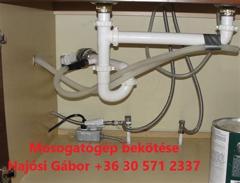 mosogatógép lefolyócső helyes bekötése