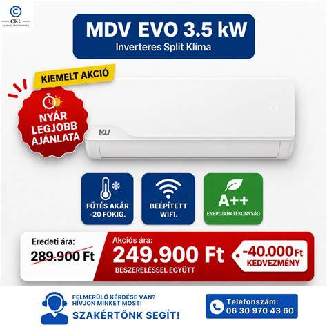 MDV split klíma termográfiai vizsgálata