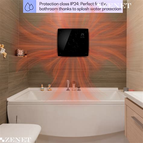 Falra szerelhető ventilátoros fűtőtest modern fürdőszobában