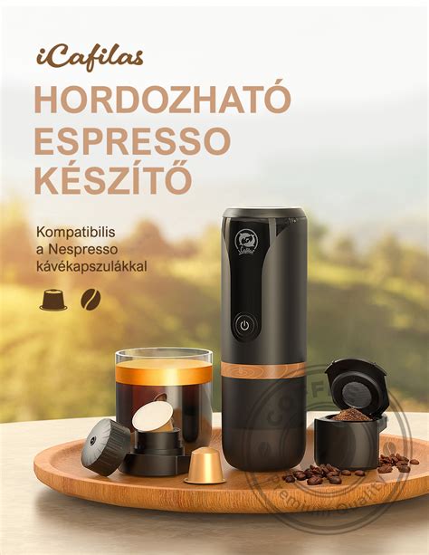Gőzfúvókás mini kávéfőző tejhabosítással