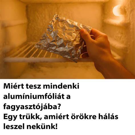 fagyasztó alufóliával leolvasztás közben