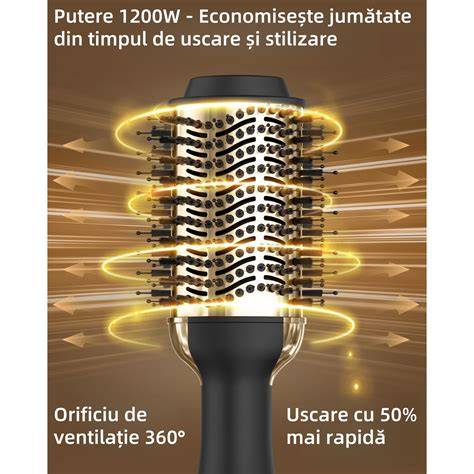 Ovális volumenizáló hajszárító kefe